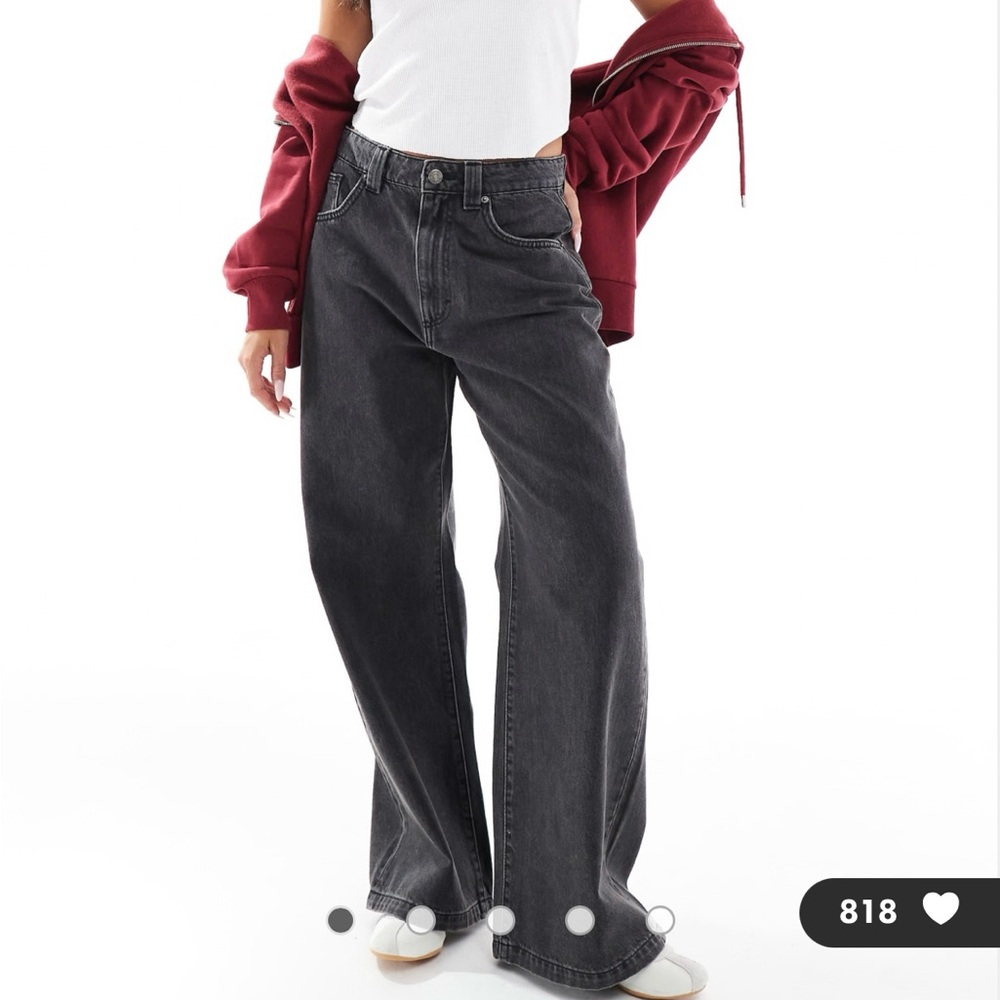 Women's Black Wide-Leg Jeans